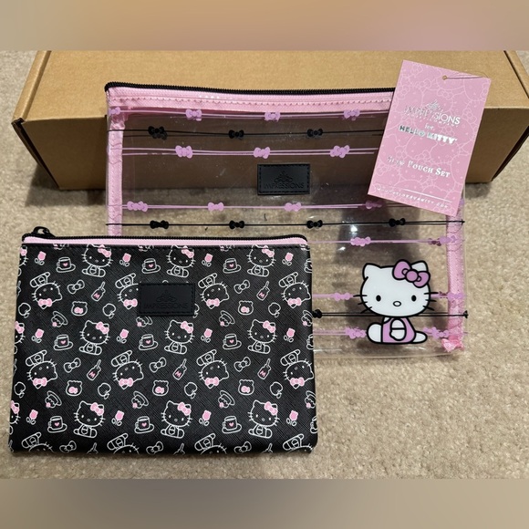 Hello Kitty Handbags - 🚫SOLD🚫 Hello Kitty Cosmetic Pouch Set - Pair of 2 Slim Pouches